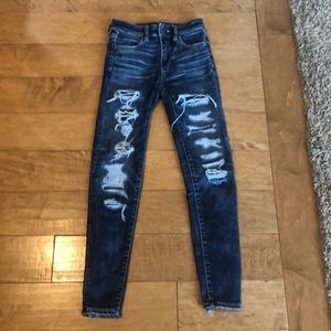 Darker washed jeans.